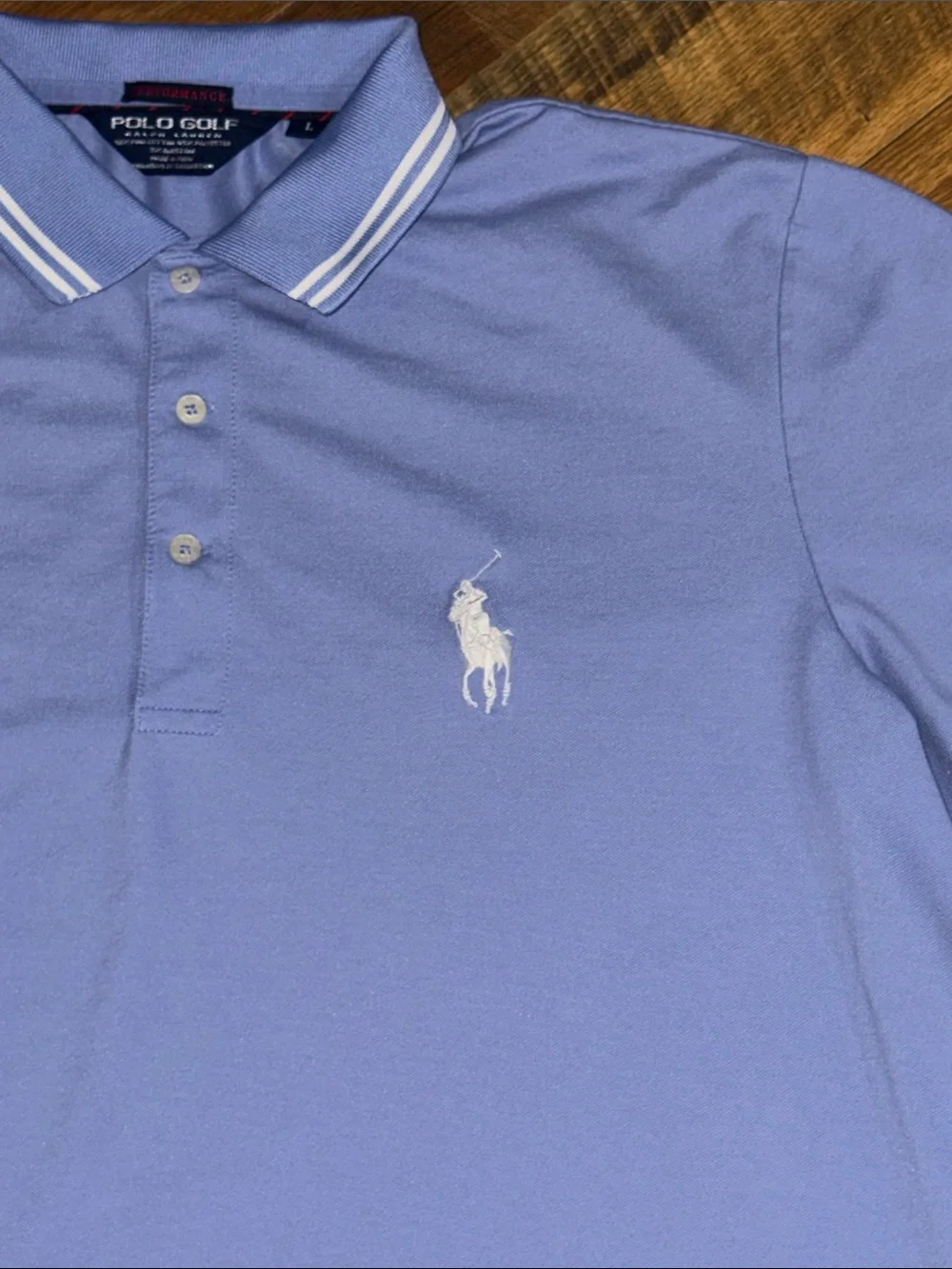 Polo Golf Ralph Lauren Performance Polo Shirt AJGA Blue Large